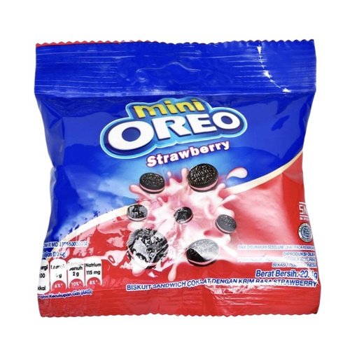 Печенье Oreo Mini Strawberry, пакет 20,4 гр