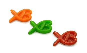 Мармелад фигурный "ХВ красные" 4 см, Россия, 1 шт