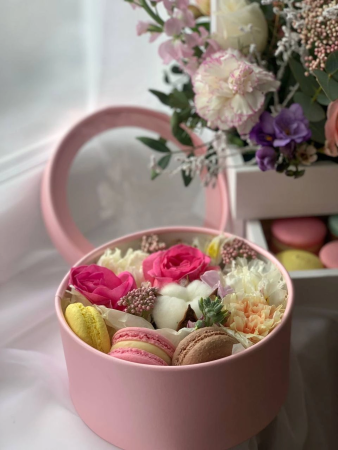 Коробка «Шайба» с прозрачной крышкой 21*11 см, розовая