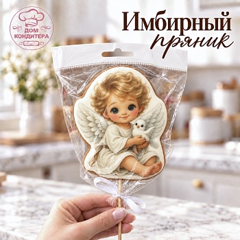 Пряник имбирный "Ангелочек", 10 см