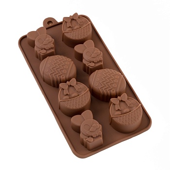 Форма силиконовая для шоколада «Пасха» , 8 ячеек