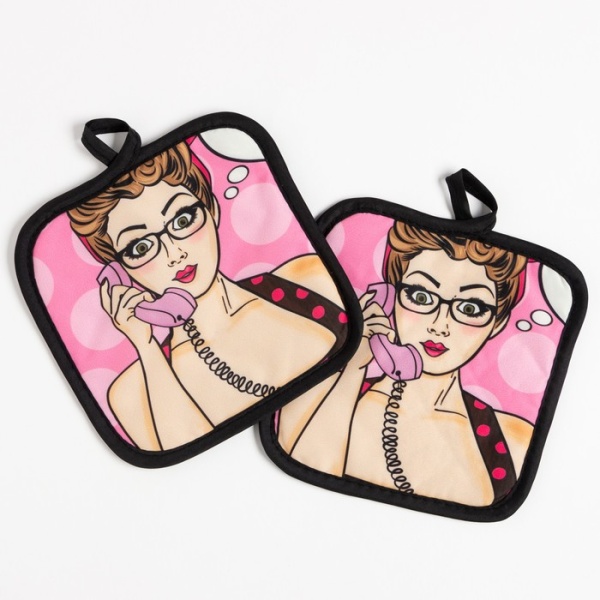 Подарочный набор  Этель LoveLife «Горошек» ,  прихватки 17х17 см - 2 шт