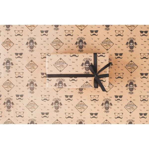 Бумага упаковочная крафтовая Strong man, 50 × 70 см