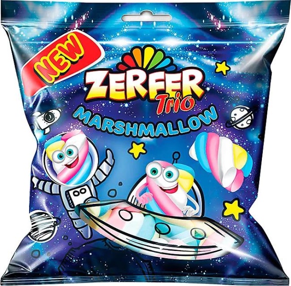 Маршмеллоу "Zerfer trio", клубника-ваниль-банан, 90 г