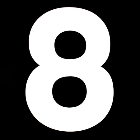 Трафарет для торта "Цифра 8", высота 25 см, пластик