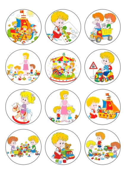 Капкейки детский сад №1, картинка на сахарной бумаге