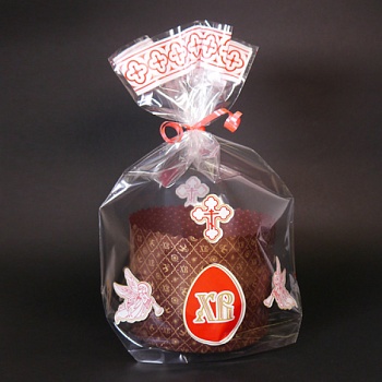 Пакет для кулича с рисунком ХВ, 21*31 см, 1 шт