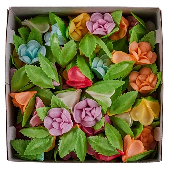 Цветы вафельные "Фиалка на двулистнике", 1 шт