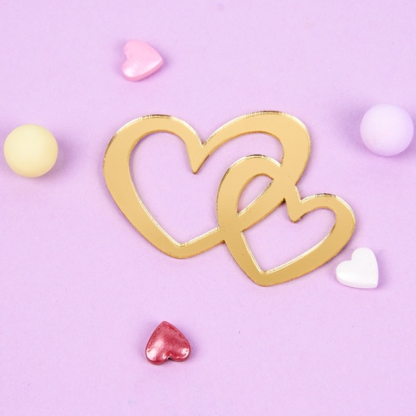 Акриловый топпер "Сердце двойное", 1 шт