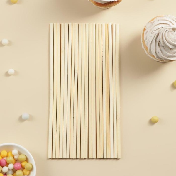 Набор палочек-дюбелей для кондитерских изделий Доляна, 20 шт, длина 25 см, бамбук