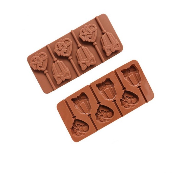 Форма для леденцов "Подарок с бантиком", 6 ячеек