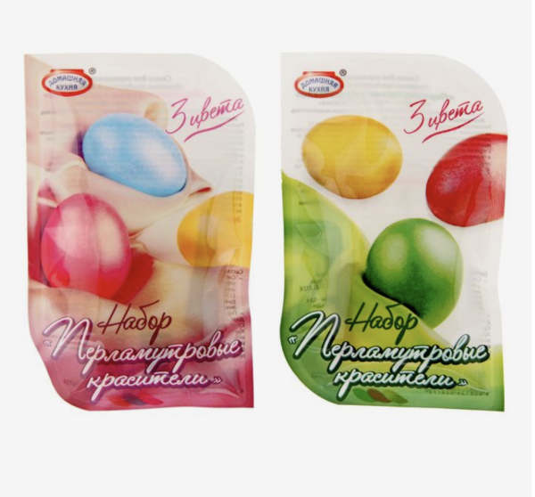 Красители пищевые перламутровые для яиц, 3 цвета, микс