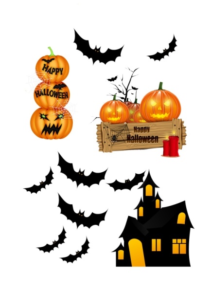 Хэллоуин №3, картинка на сахарной бумаге