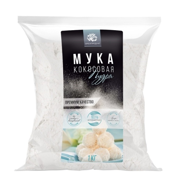 Мука кокосовая (мелкий помол), Орехпродукт, 500 гр