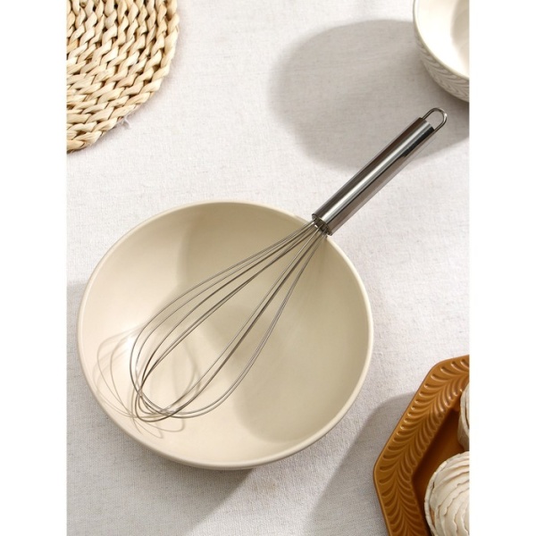 Венчик для взбивания Доляна «Стандарт», 30 см, цвет серебристый Венчик для взбивания Доляна «Стандарт», 30 см, цвет серебристый