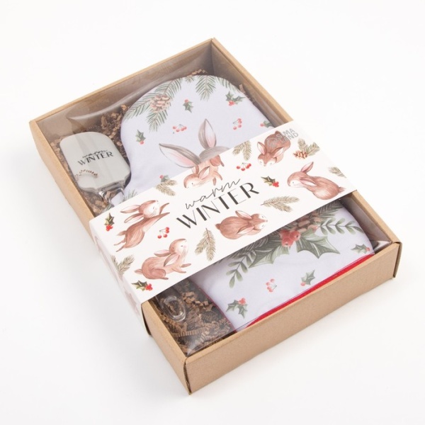 Набор подарочный Доляна Warm winter: варежка-прихватка, лопатка силиконовая