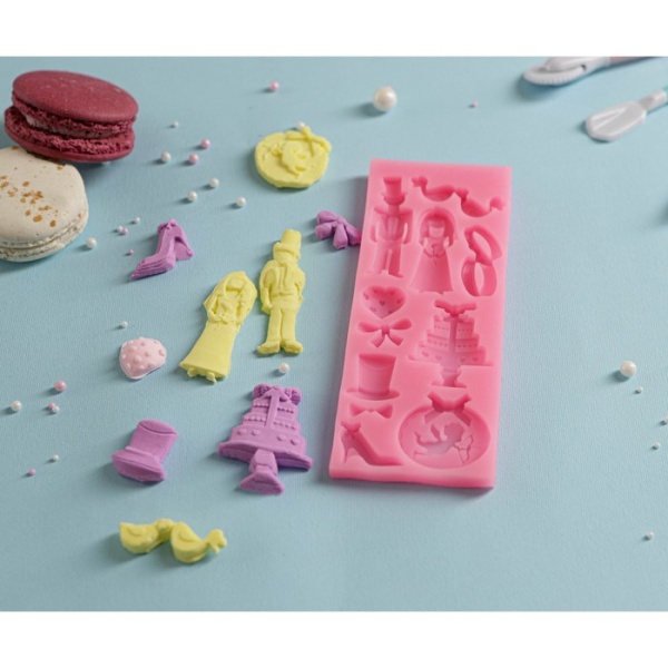 Молд силиконовый «Свадебная атрибутика», 16×6×0,9 см