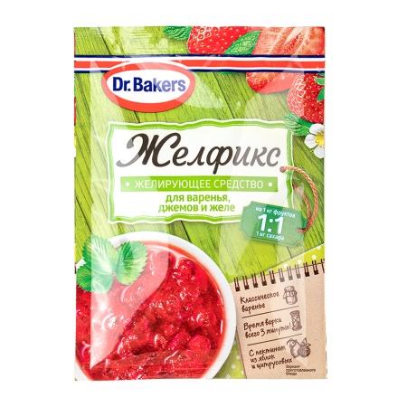 Средство для варенья, джемов и желе Dr.Bakers Желфикс 1:1, 20 г