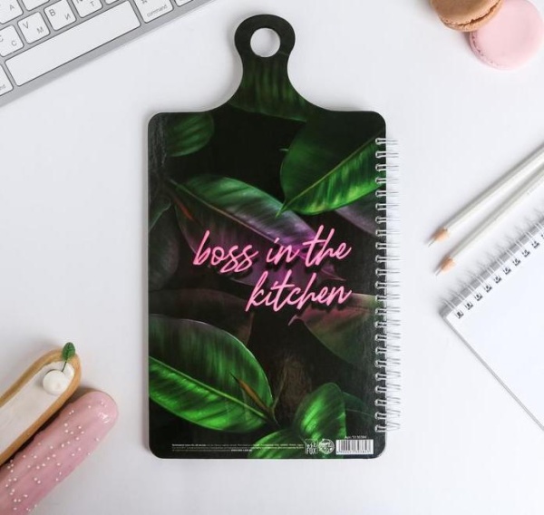 Кулинарная книга для записей на картонной доске, с наклейками, 60 листов Girl Boss
