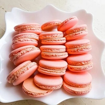 Крышечки макаронс (пара), персиковый