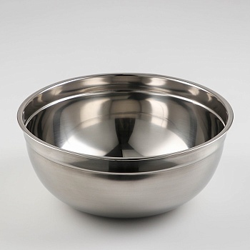 Миска, 3 литра, 23,2×10 см, внутренний d=22,5, толщина 0,5 мм, сталь 201 Миска, 3 литра, 23,2×10 см, внутренний d=22,5, толщина 0,5 мм, сталь 201