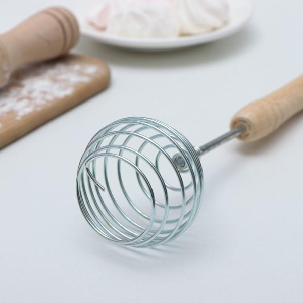 Венчик, 24,5 см, с деревянной ручкой Венчик, 24,5 см, с деревянной ручкой