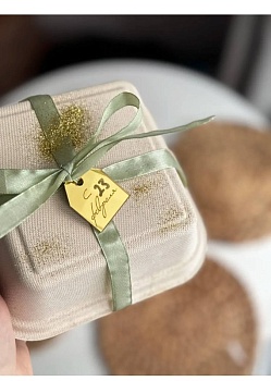 Акриловый топпер бирка "С 23 февраля", 3*3,5 см, золото