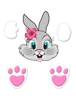 Зайка №1, картинка на сахарной бумаге