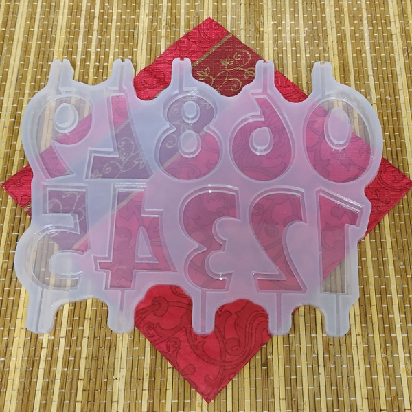 Силиконовый молд "Цифры-Showcard Gothic" 8 см