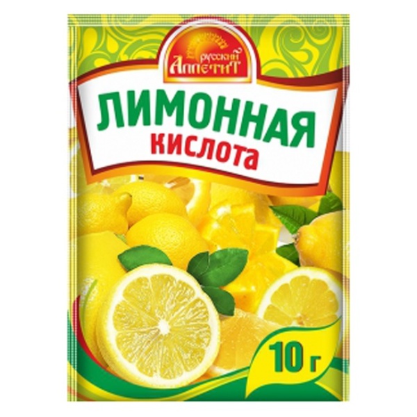 Лимонная кислота, Русский аппетит, 10 гр