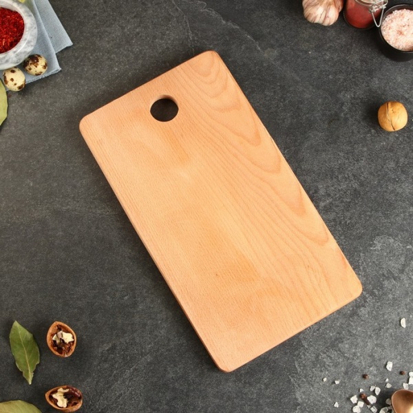 Доска разделочная "Славяночка", 32,5х20х1,5 см, цельный массив бука