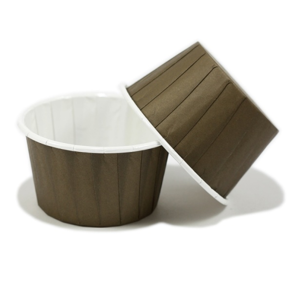 Капсула бумажная Маффин d50*40 мм, Коричневая с ламинацией, 1 шт