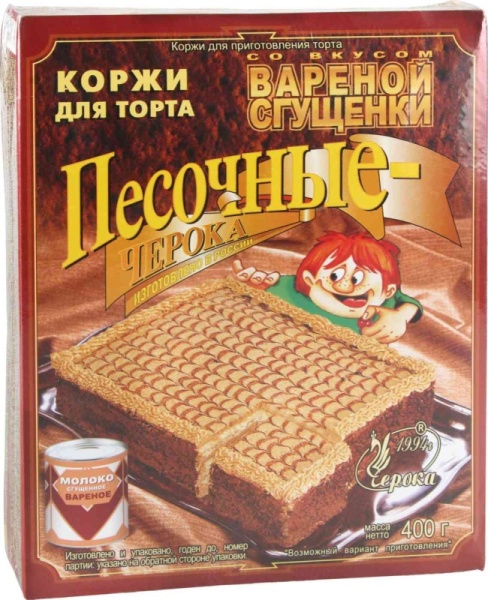 Коржи песочные Черока  со вкусом вареной сгущенки, 400 г