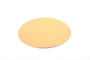 Подложка без держателя (сольерка) КРУГ 80 мм, золото/белая, 1 шт