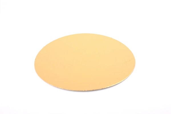 Подложка без держателя (сольерка) КРУГ 80 мм, золото/белая, 1 шт