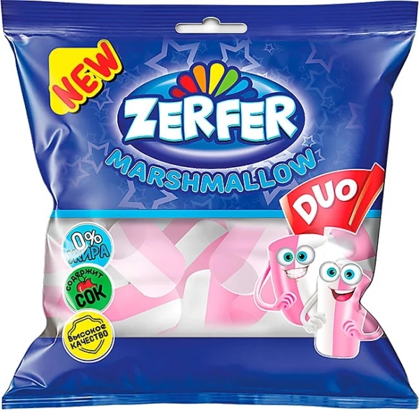 Маршмеллоу "Zerfer duo", клубника - ваниль, 90 г