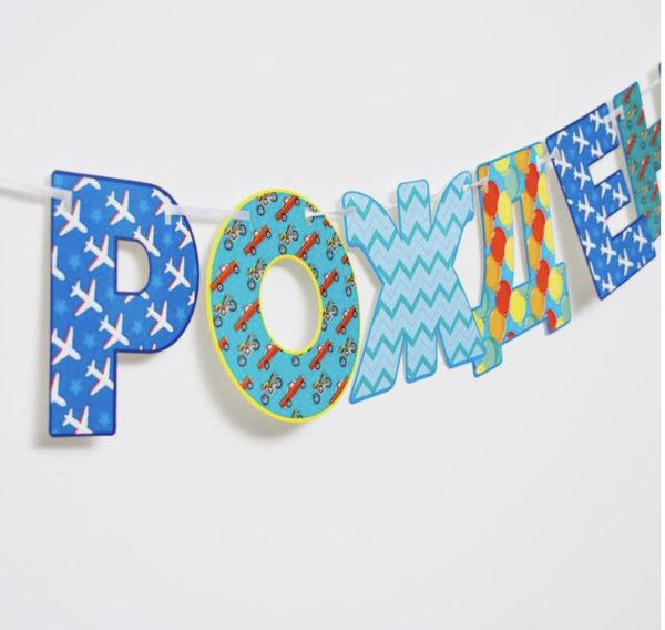 Гирлянда "С днем рождения тебя", бумажная