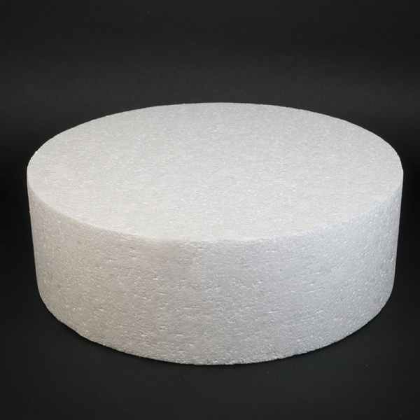 Фальш ярус для торта, КРУГ 28 см, высота 10 см (пенопласт)