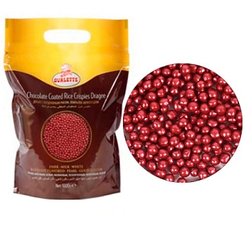 Драже шоколадное шарики КРИСПИ красные, Турция, 50 гр