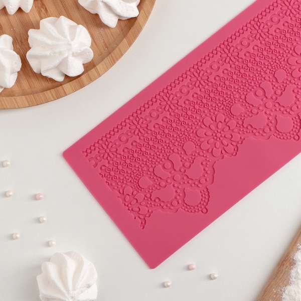 Коврик для айсинга Доляна «Кружево», 38,7×16,5 см,