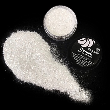 Глиттер  пищевой Белый Caramella, 3 гр