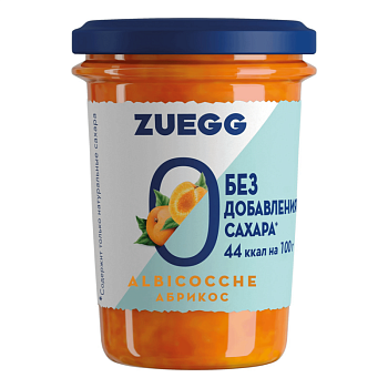 Конфитюр ZUEGG абрикос БЕЗ САХАРА, Германия, 220 гр