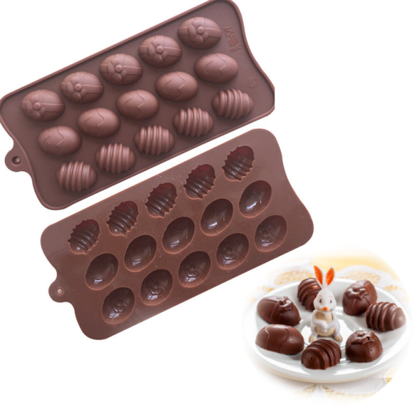 Форма для льда и шоколада «Пасхальные яйца », 21×10,5 см, 15 ячеек (3.2*2.2 см)