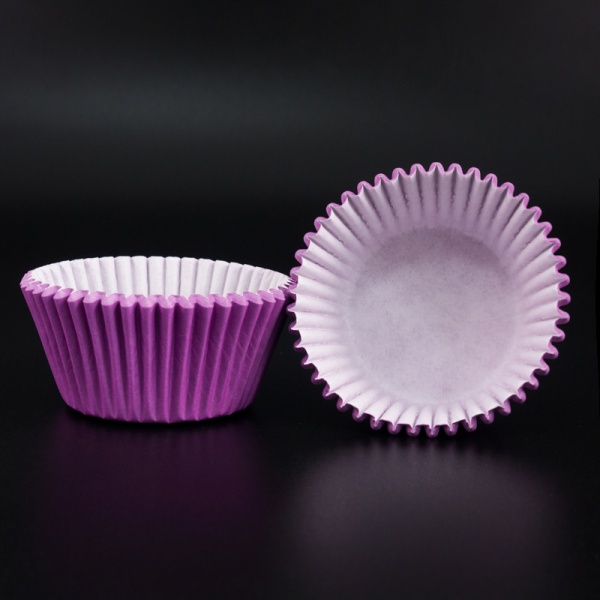 Капсула бумажная для капкейков (тонкая) 50x35 мм, фиолетовая, 1 шт