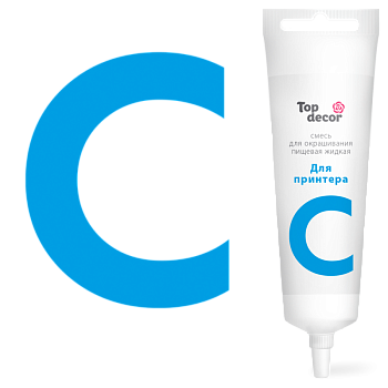 Пищевой краситель для принтера С (голубой), Топдекор, 100 гр