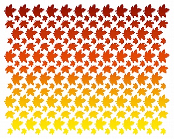 Вафельные Осенние листья цветные, набор 5 шт