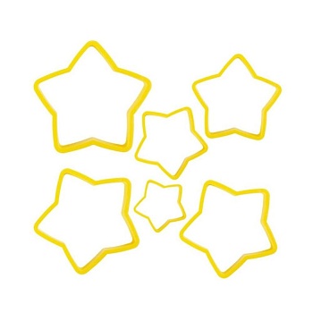 Набор вырубок для печенья и пряников "Звездочки", пластик, 6 шт