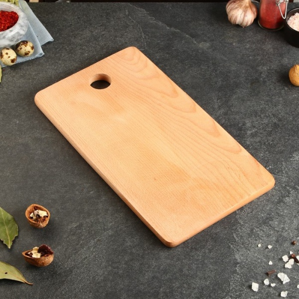 Доска разделочная "Славяночка", 32,5х20х1,5 см, цельный массив бука