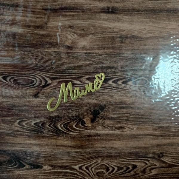 Акриловый топпер «Маме», 7,5 см, золото