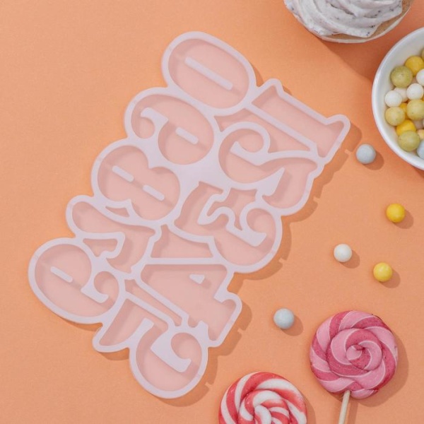 Силиконовая форма для леденцов «Цифры», 10 ячеек, 16,5*10 см